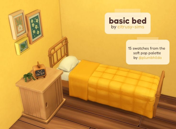 sims 4 basic bed cc