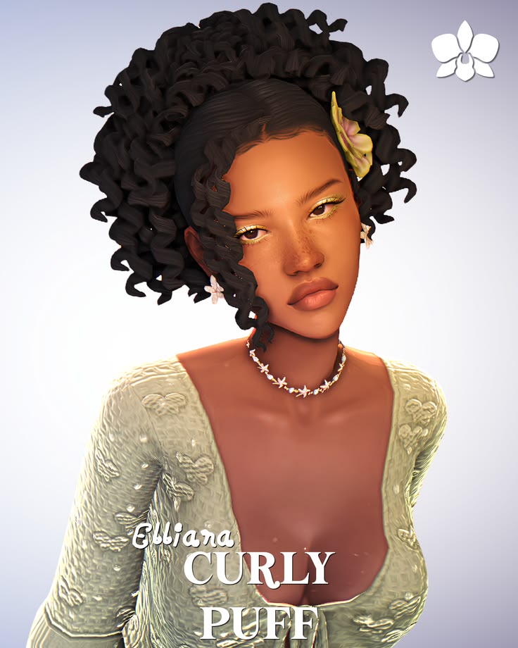 sims 4 curly puff cc