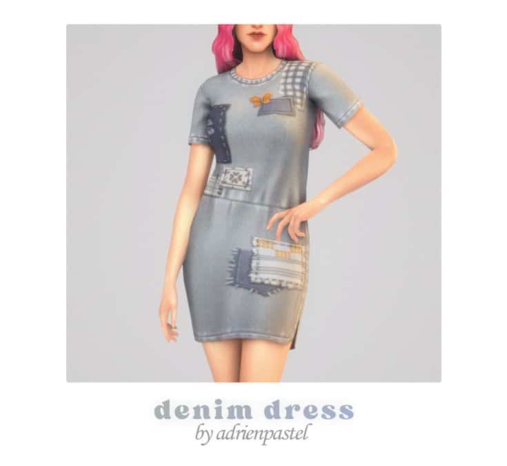 sims 4 denim dress