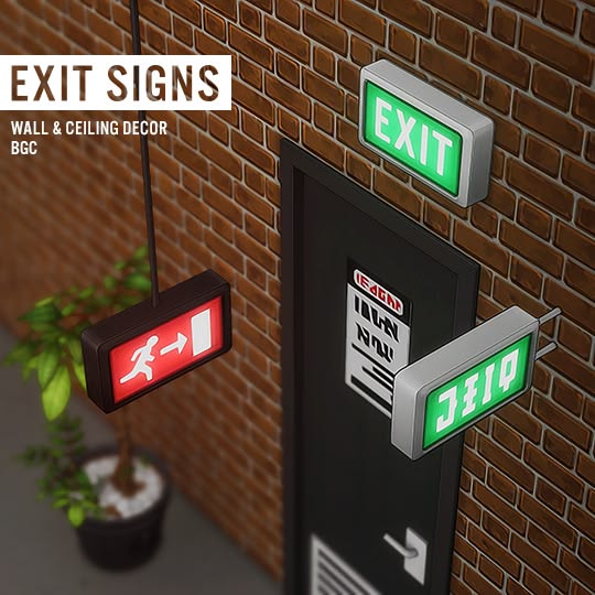 sims 4 exit signs