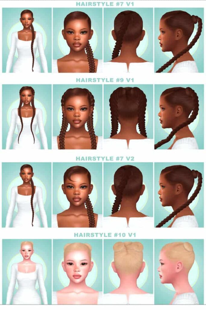sims 4 hairstyles and baby hairs