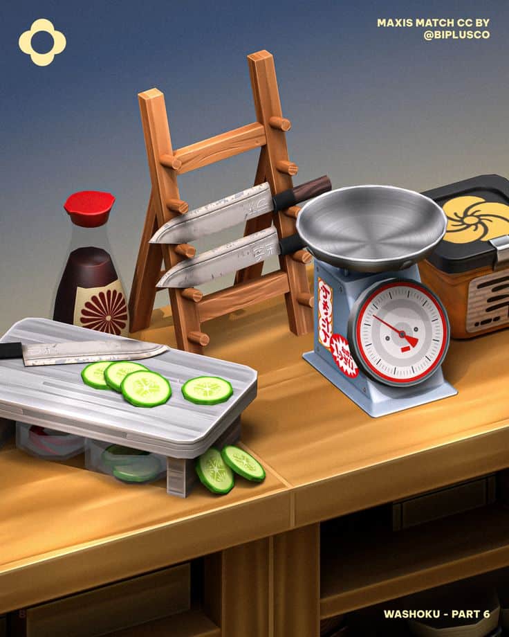 sims 4 japanese kitchen cc