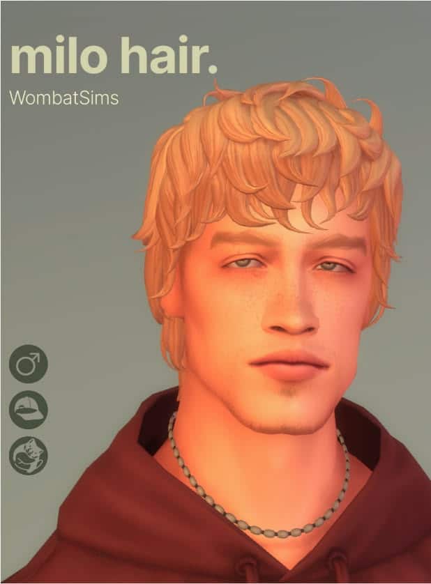 sims 4 male messy hair cc