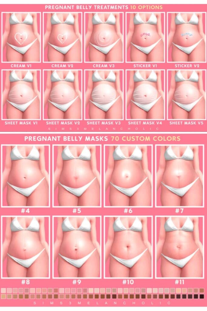 sims 4 pregnancy body details