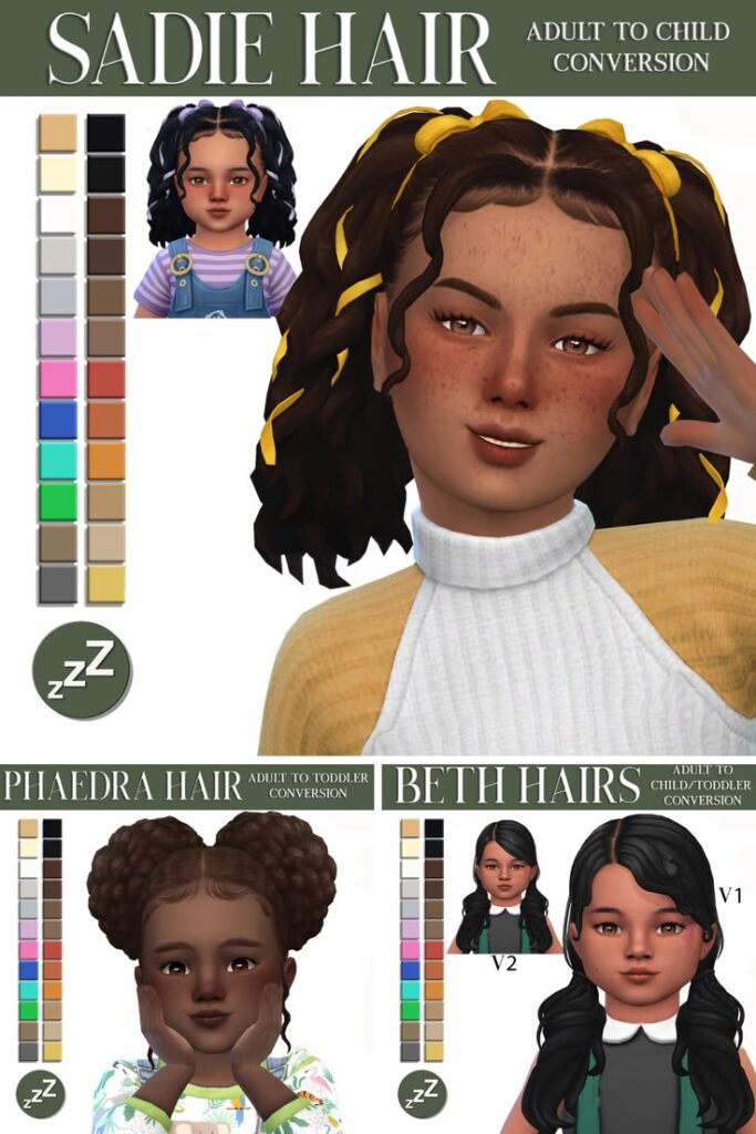 sims 4 toddler and child hair