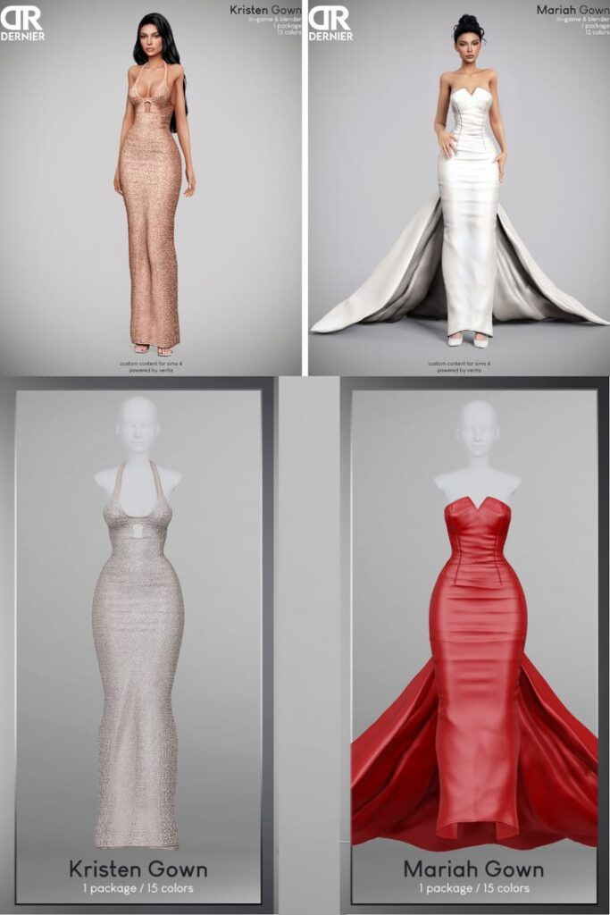 best sims 4 gown cc pack
