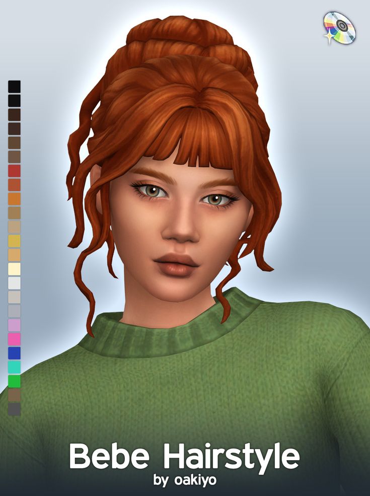 messy bun hair cc sims 4