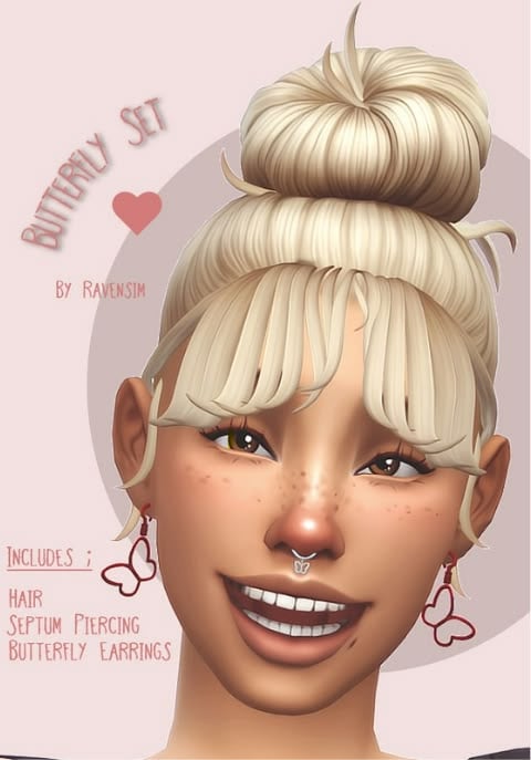 sims 4 bun hair