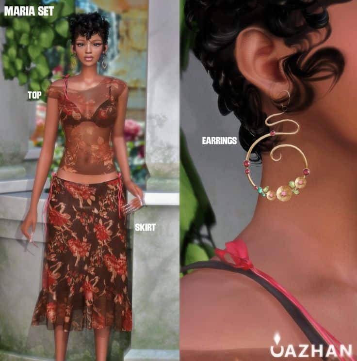 sims 4 clothes and earrings