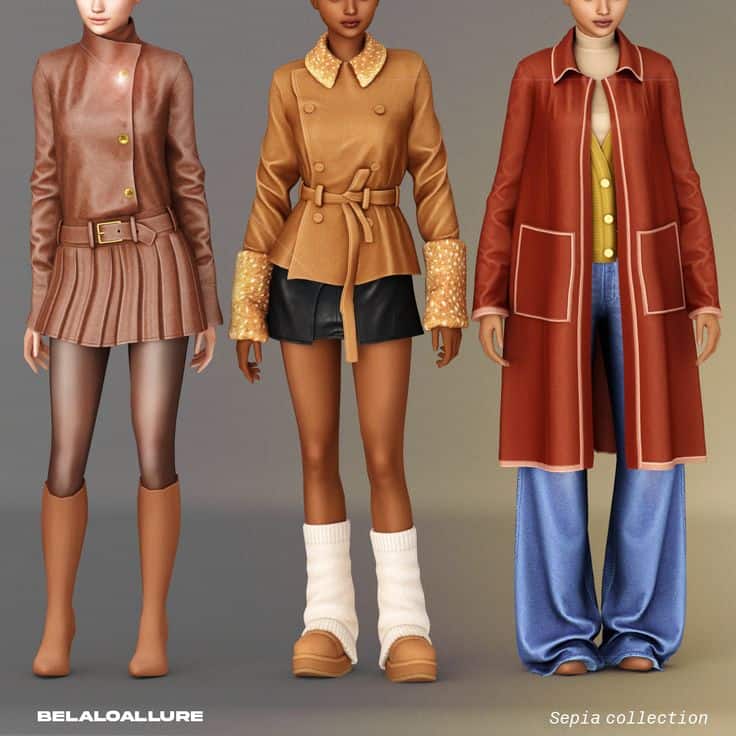 sims 4 coat cc pack