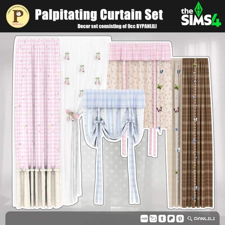 sims 4 curtains set
