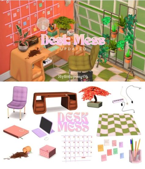 sims 4 desk mess cc pack