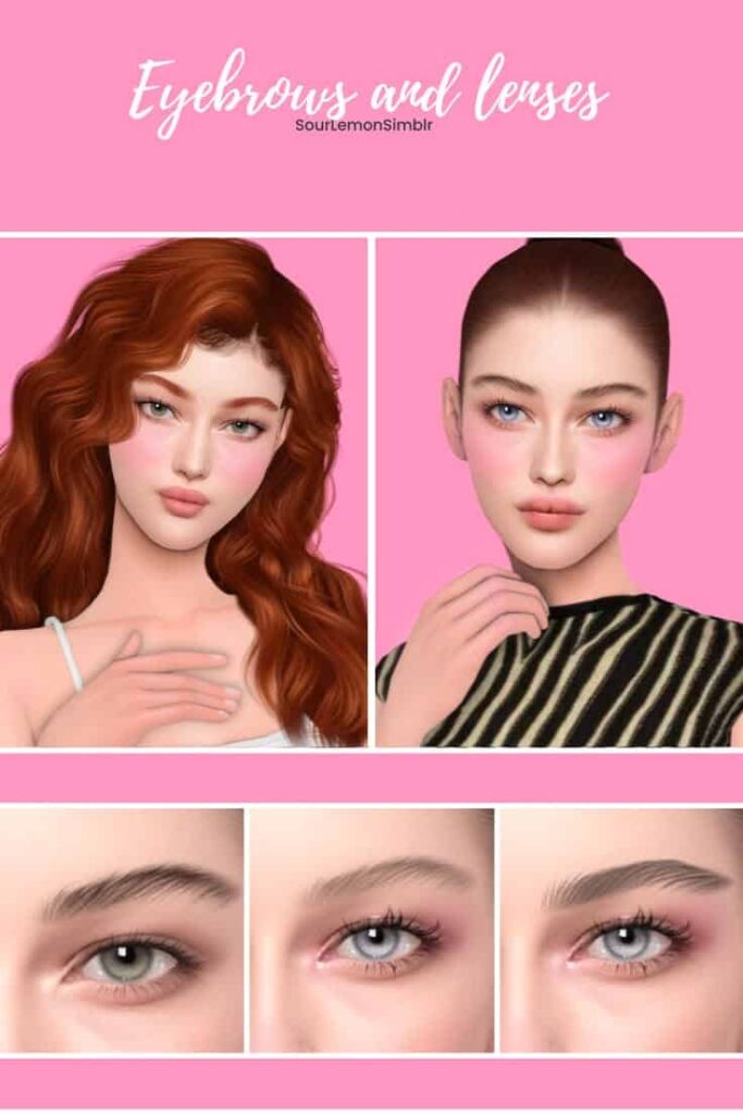 sims 4 eyebrows and lens cc