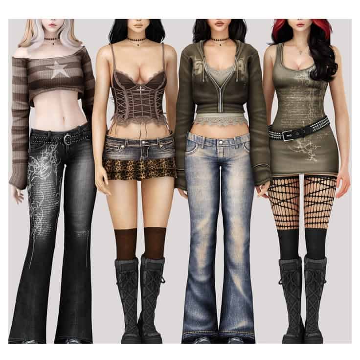 sims 4 female clothes cc set