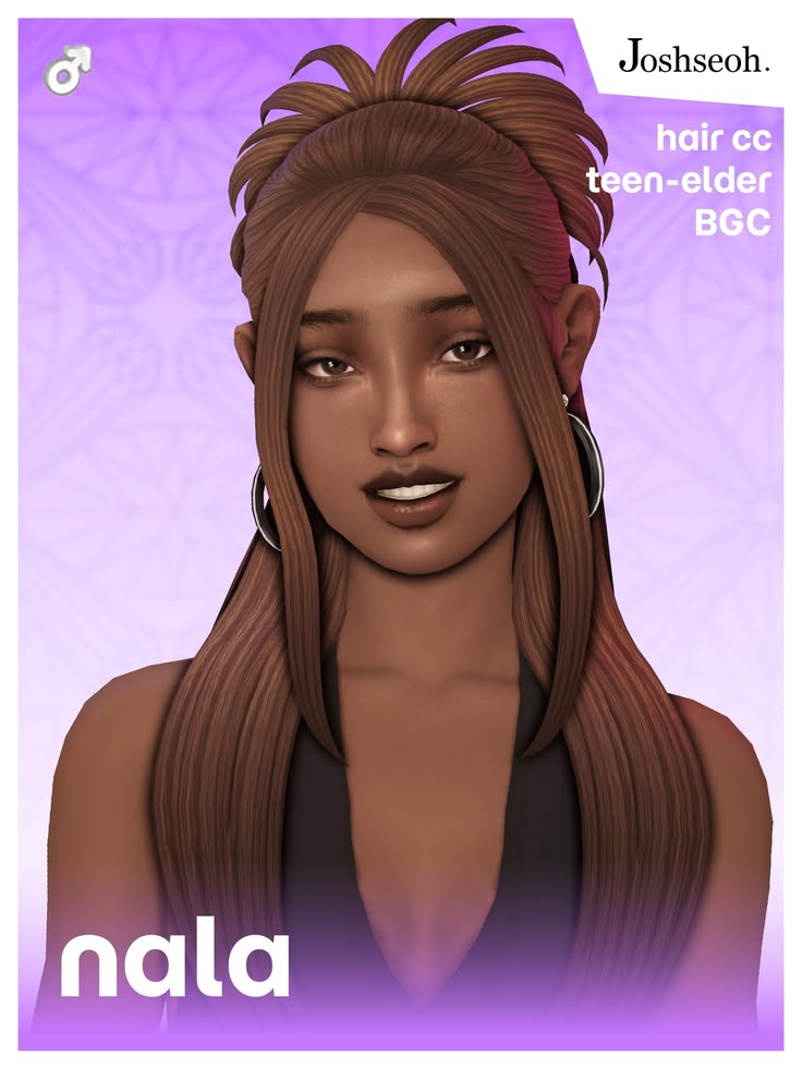sims 4 half-up ponytail cc