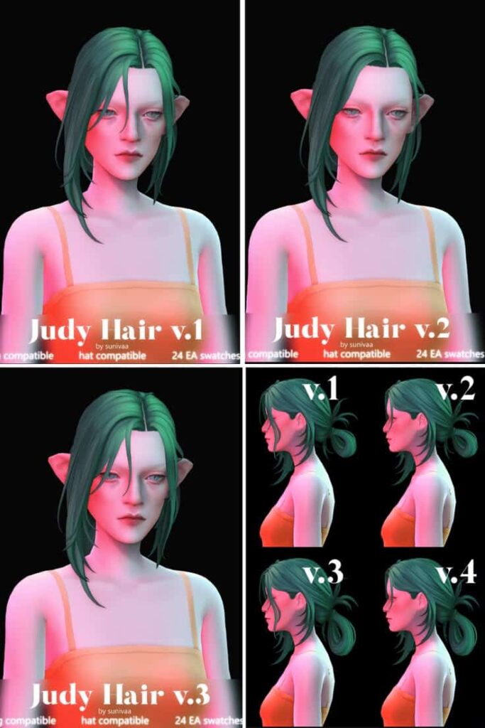 sims 4 low bun cc