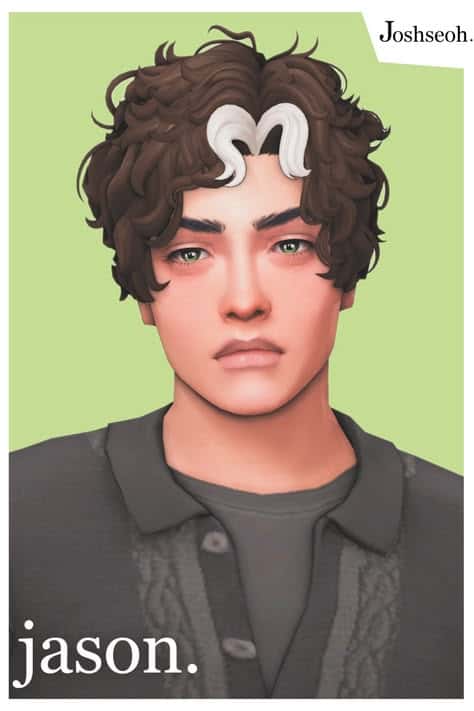 sims 4 messy male curly hair
