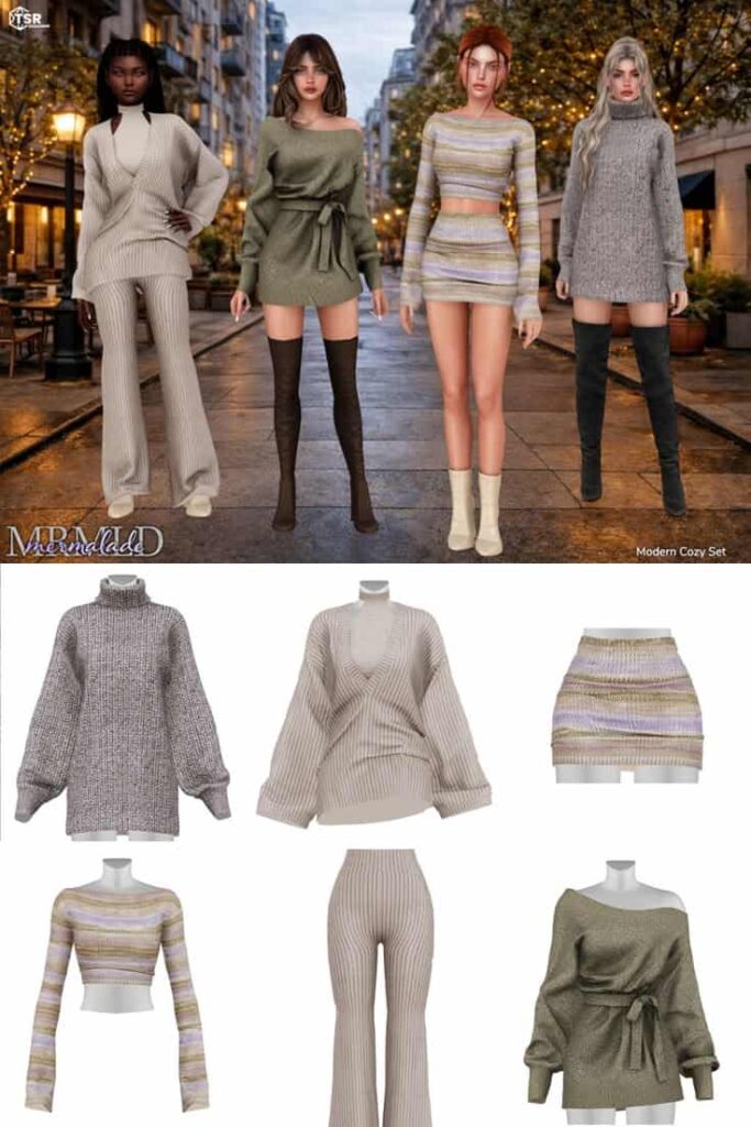 sims 4 modern cozy clothes