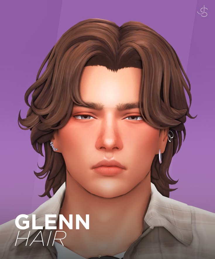 best male hair cc