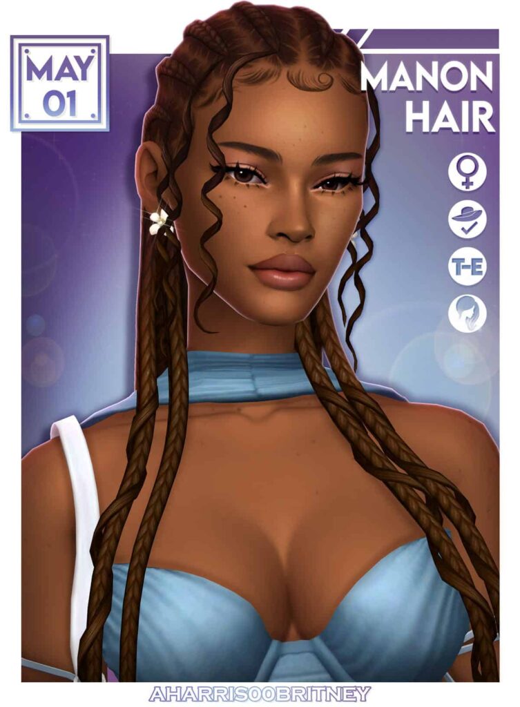 sims 4 braided cc hair