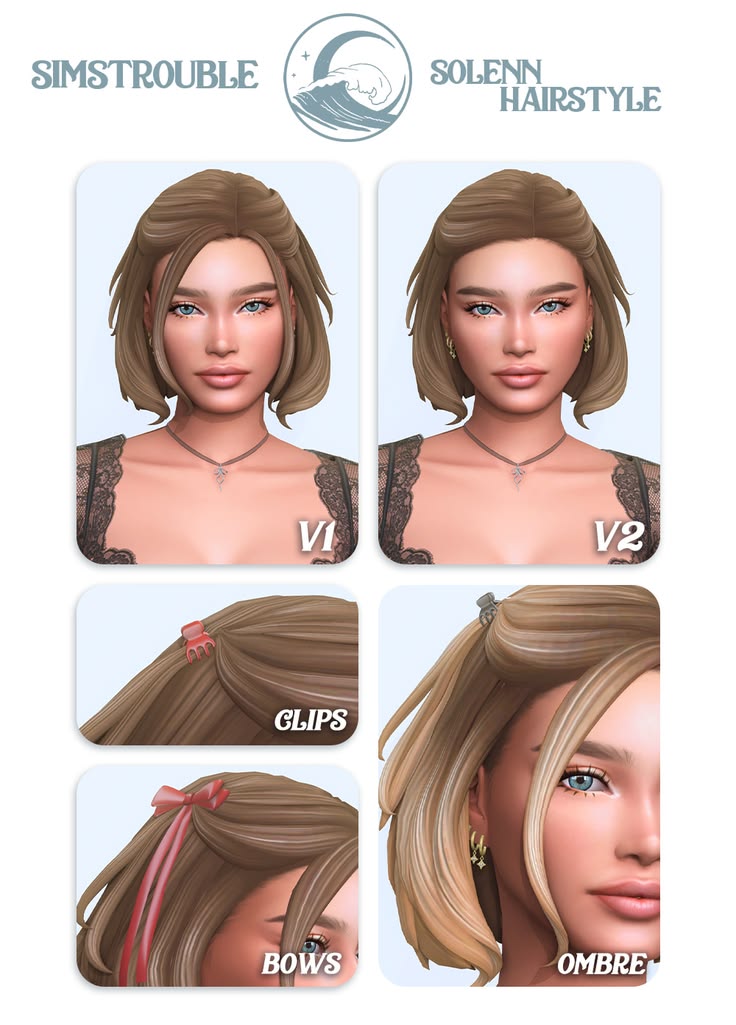 sims 4 cc hair with accessories