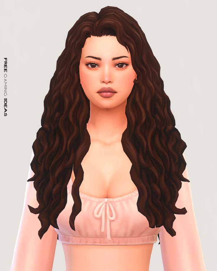 sims 4 long curly hair