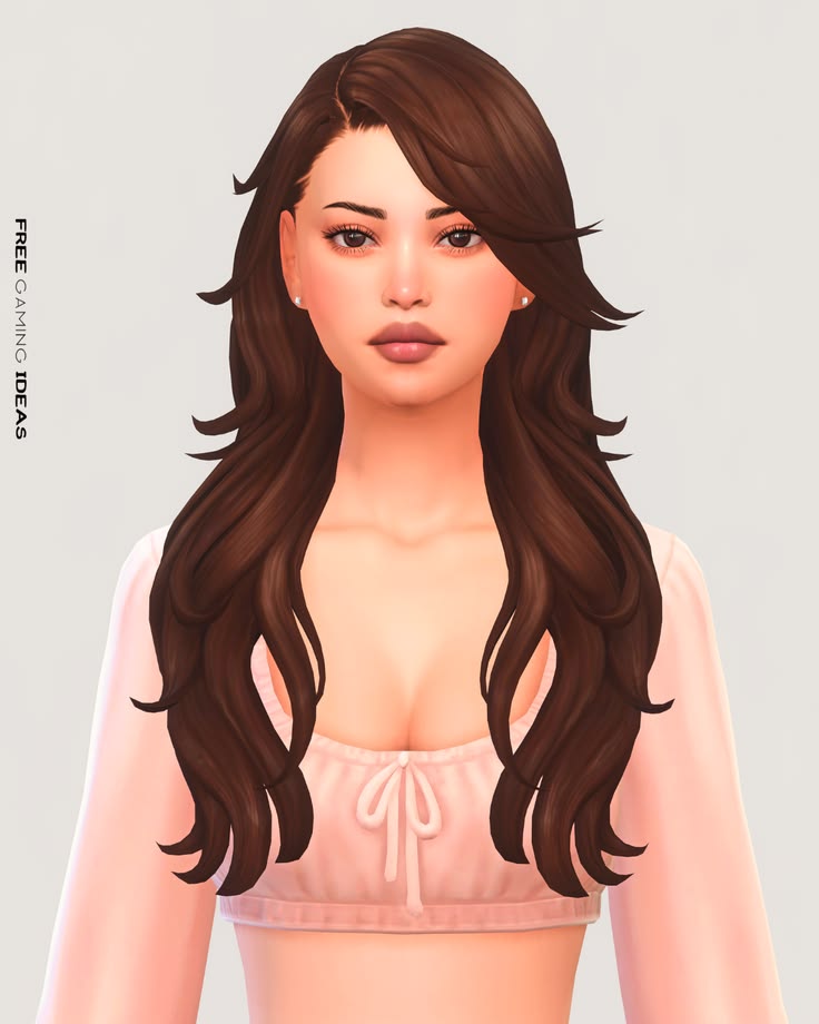 sims 4 long layer hair cc