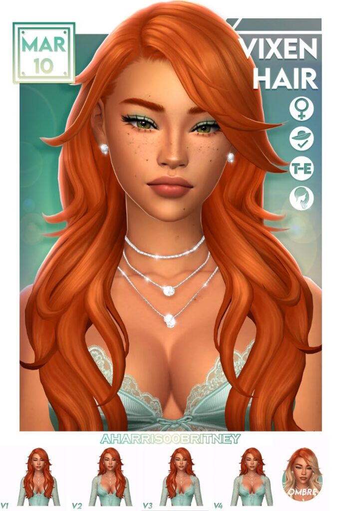 sims 4 long wavy hairstyle