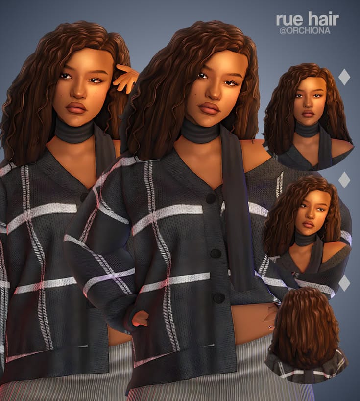 sims 4 loose curly hair