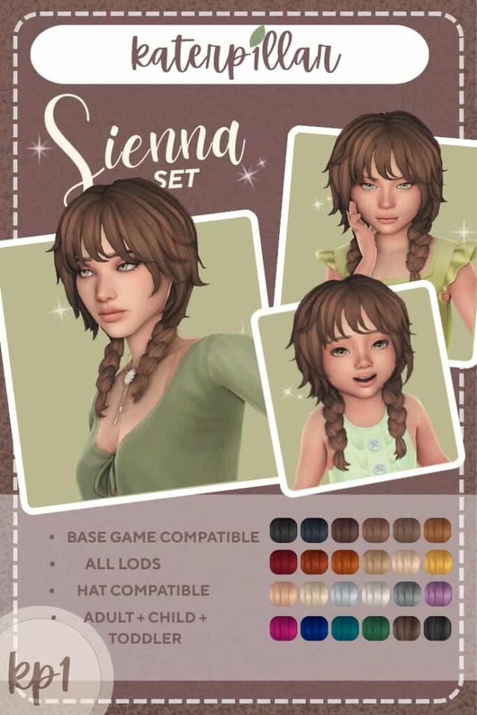 sims 4 messy braids cc