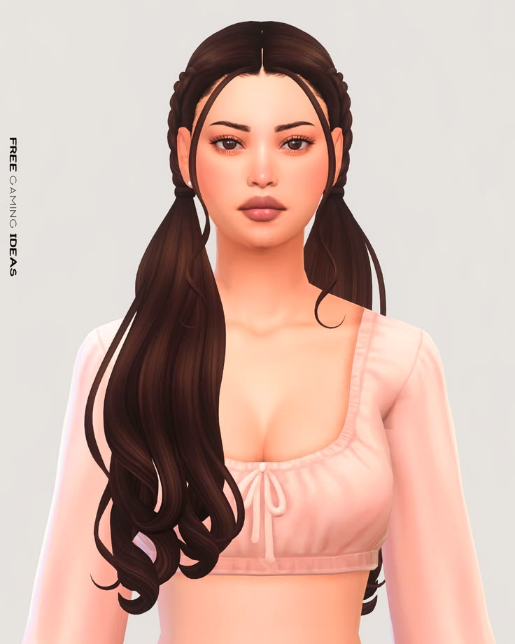 sims 4 pigtails
