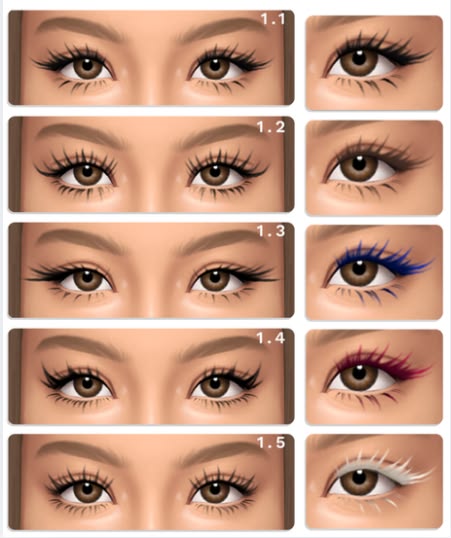 3D eyelashes cc sims 4