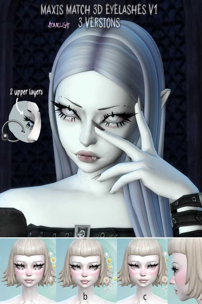 maxis match 3d eyelashes cc