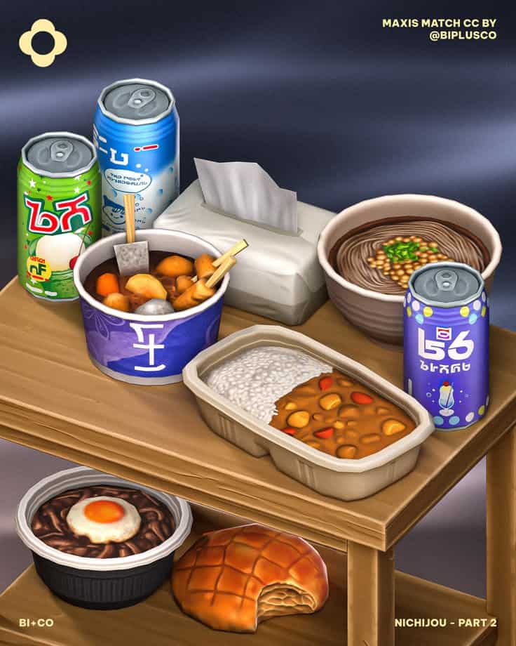 maxis match food cc