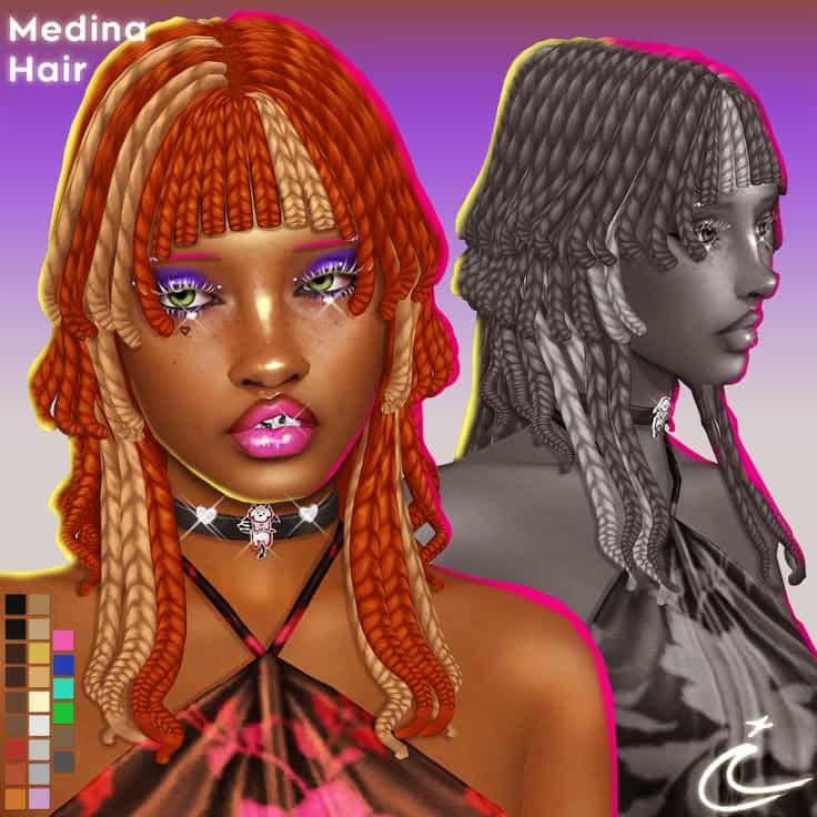 sims 4 chunky braids cc