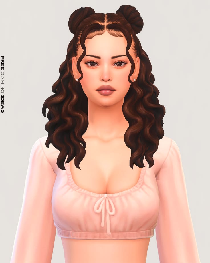 sims 4 curly bun cc