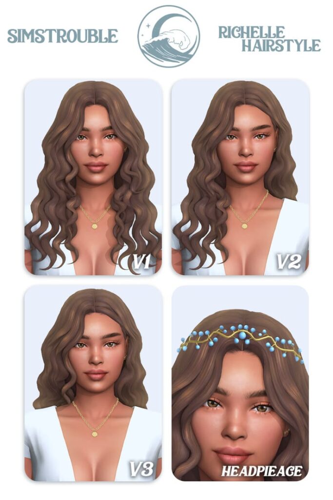 sims 4 curly hair with accessory