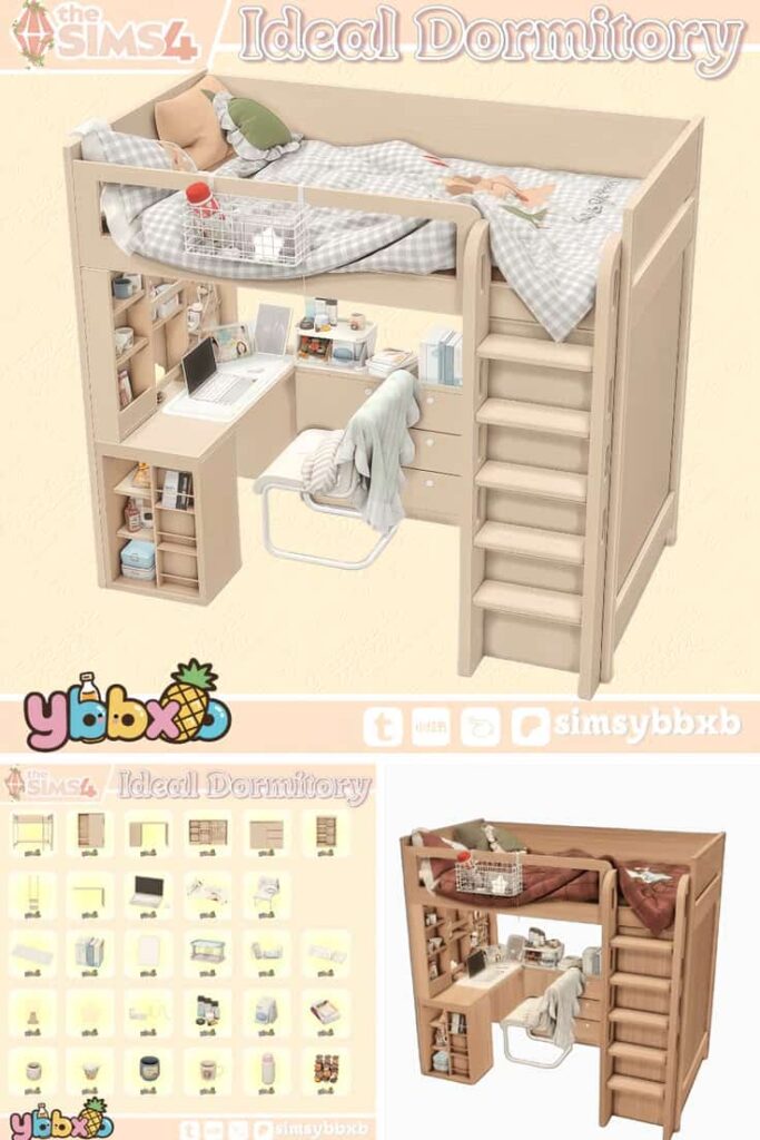 sims 4 dorm cc pack