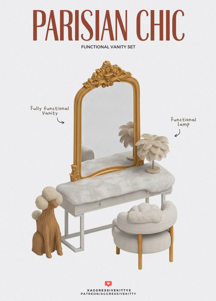 sims 4 functional vanity cc