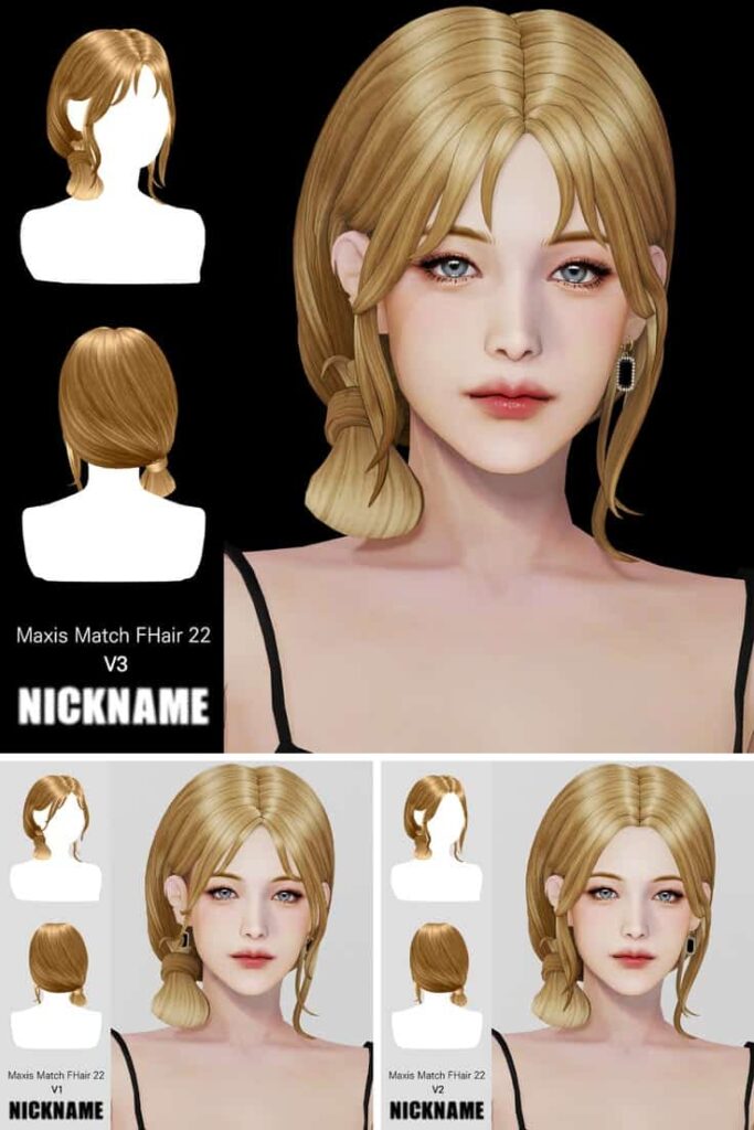 sims 4 low bun cc