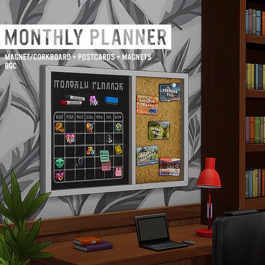 sims 4 monthly planner cc