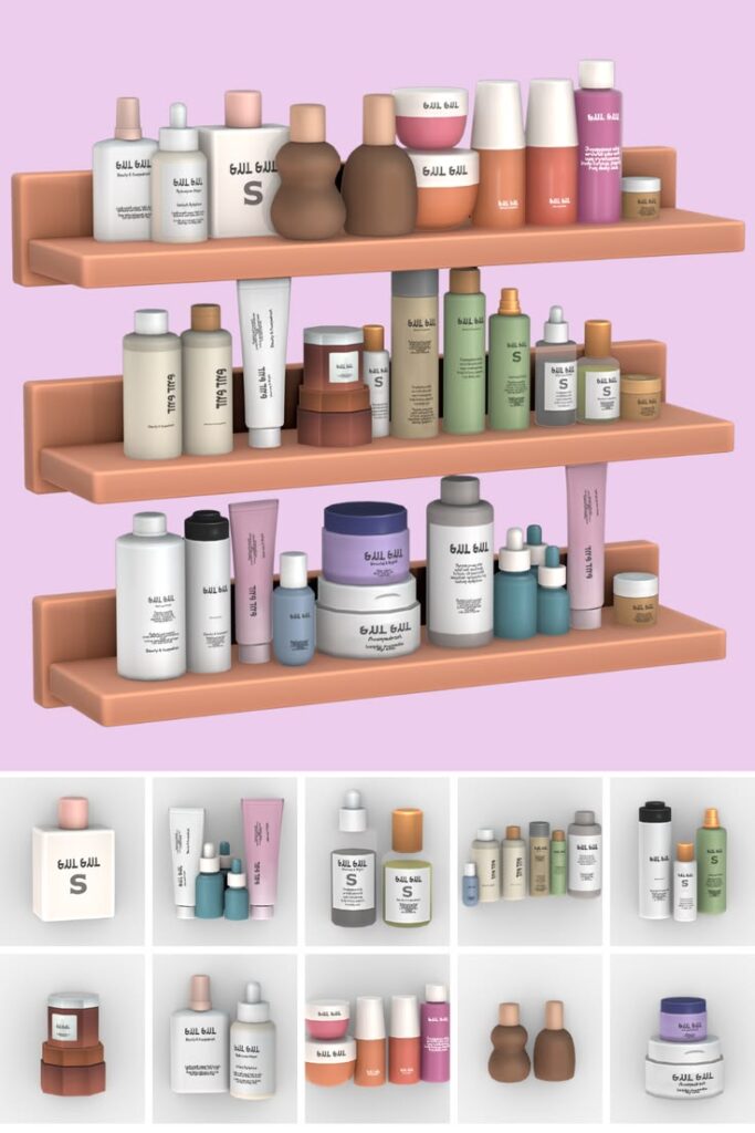 sims 4 skincare clutter set