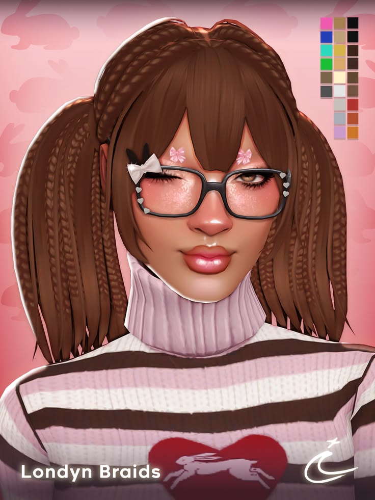 sims 4 braided pigtails