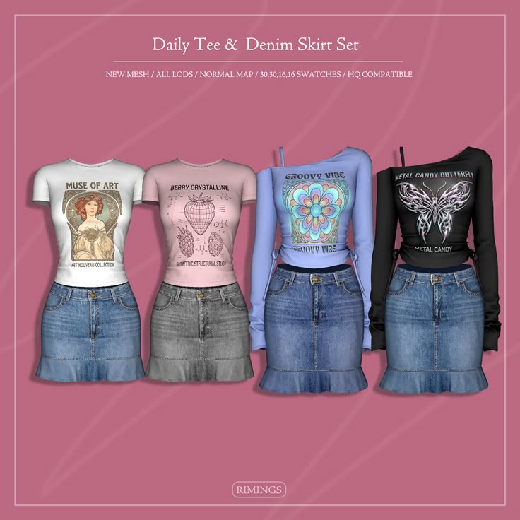 sims 4 female cc clothes set