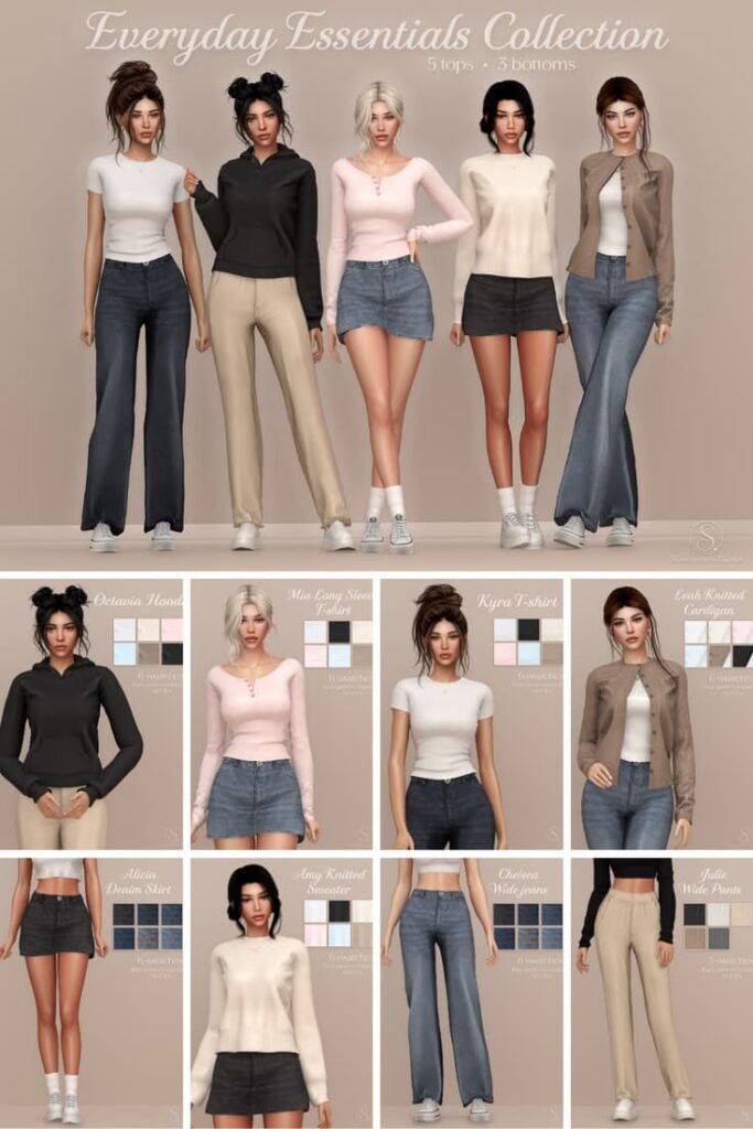 sims 4 female clothes cc pack