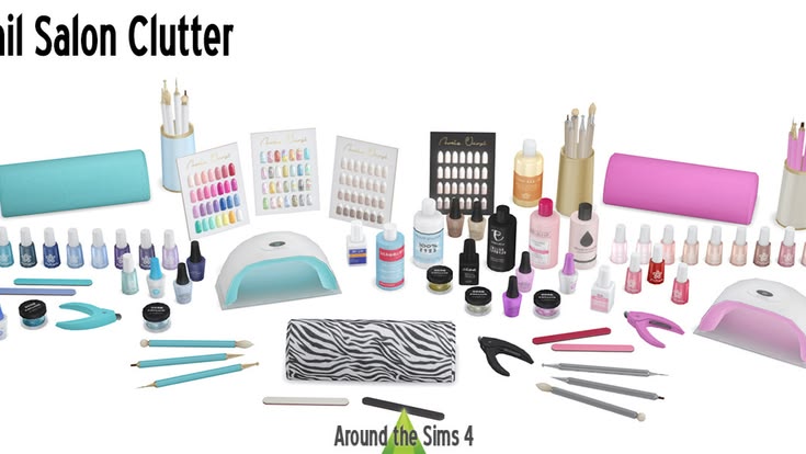 sims 4 nail salon clutter