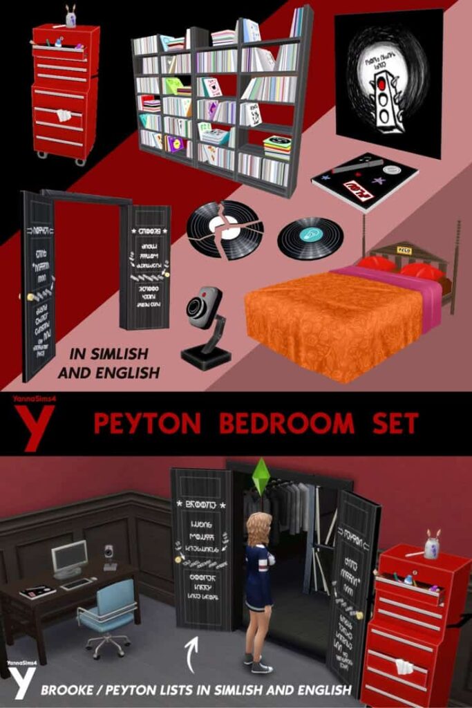 sims 4 teen bedroom cc pack