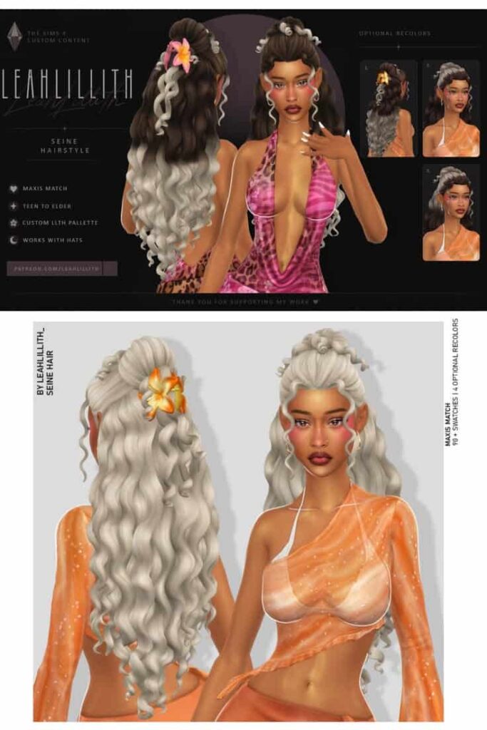 long wavy hairstyle sims 4