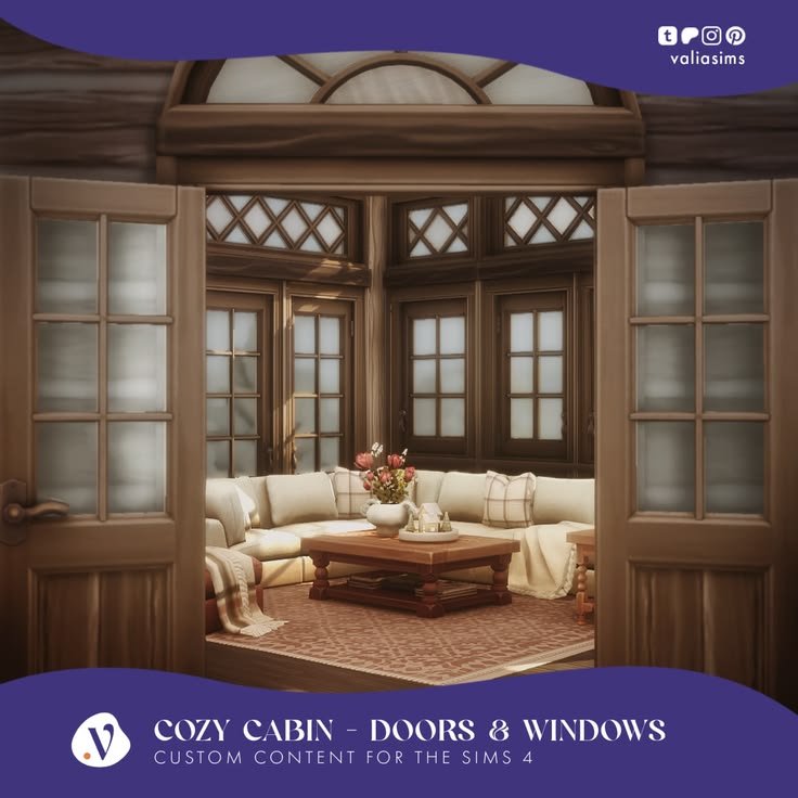 sims 4 cozy cabin cc pack