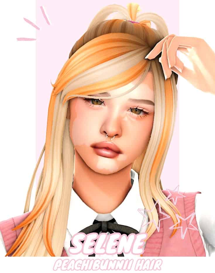sims 4 half-up ponytail cc